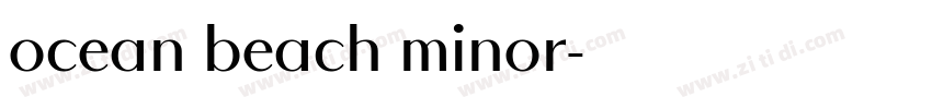 ocean beach minor字体转换